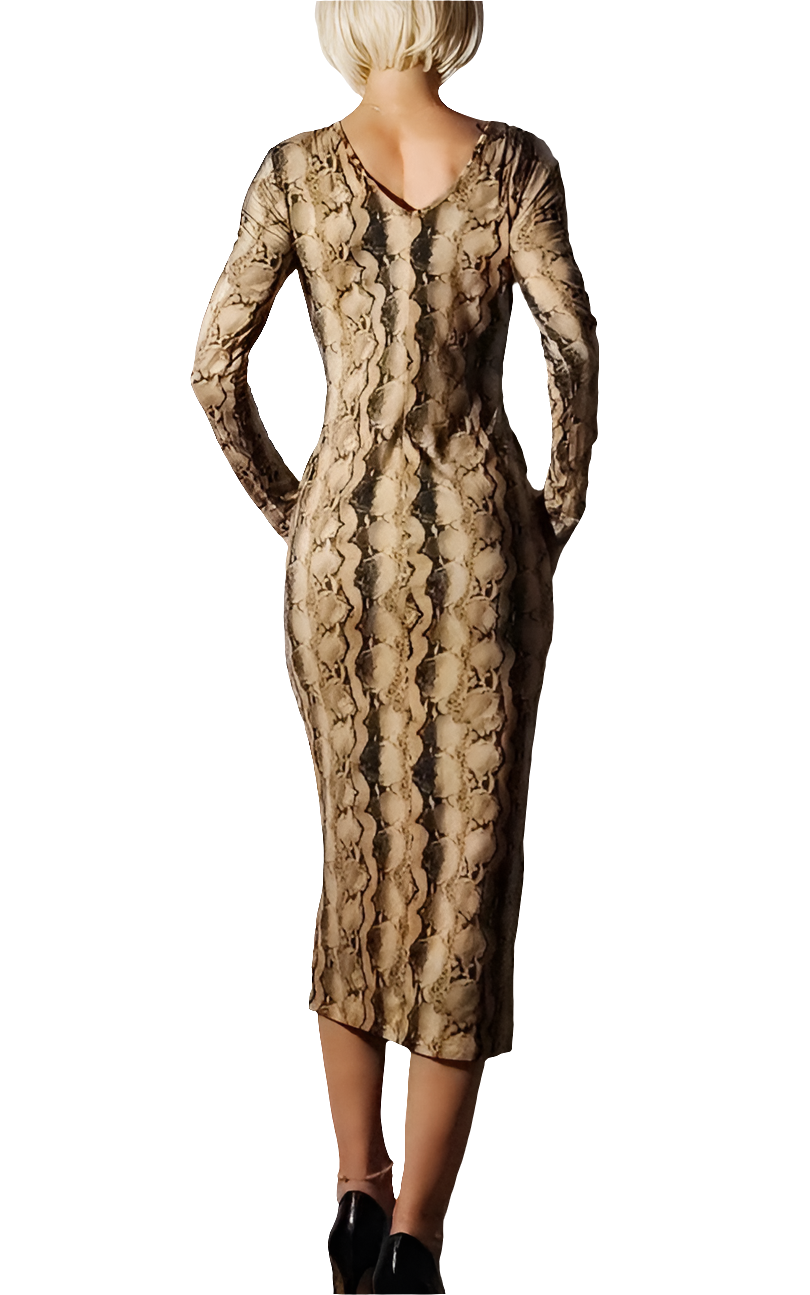 Denny Rose Vestido Python Print