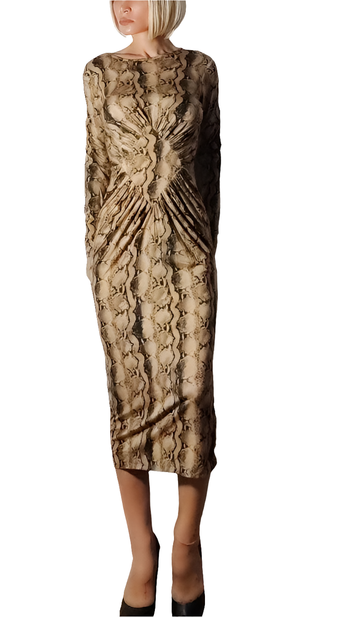 Denny Rose Vestido Python Print