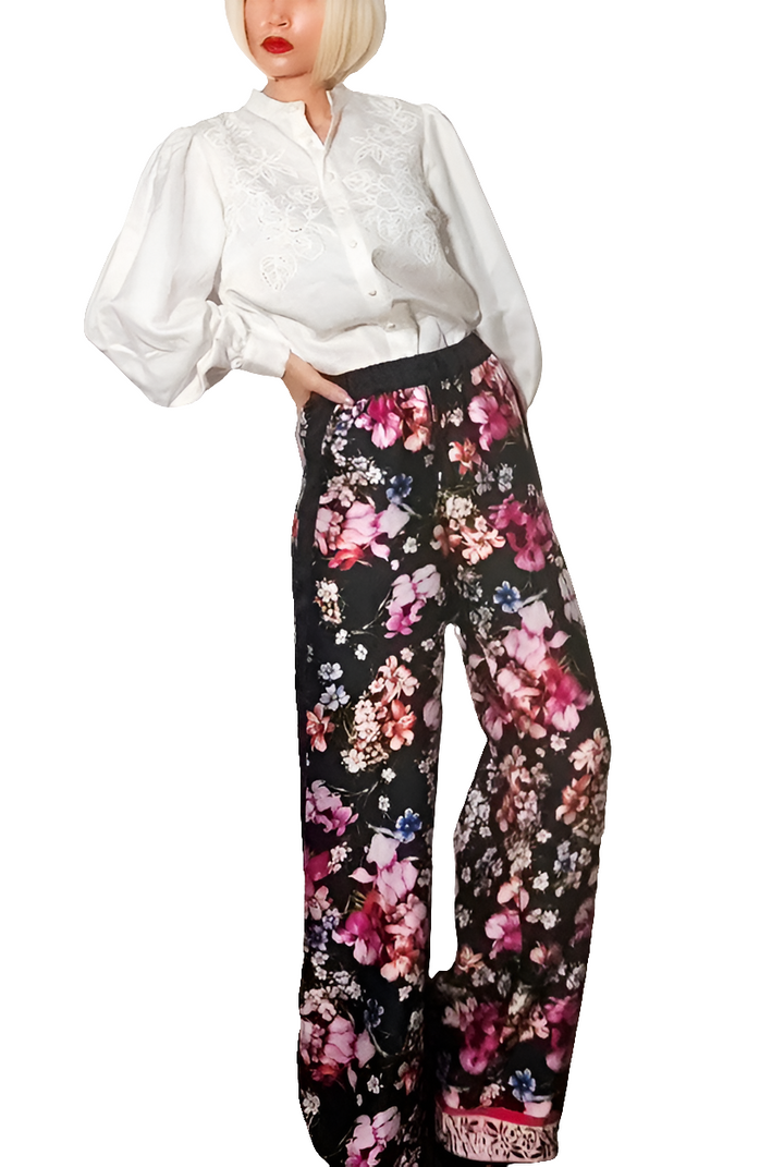 Liu Jo Pantalón Floral Raso