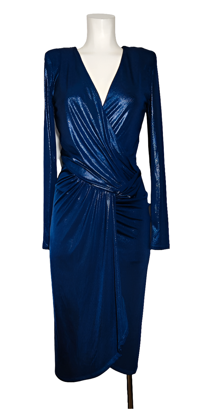 Guess Vestido Azul Metálico