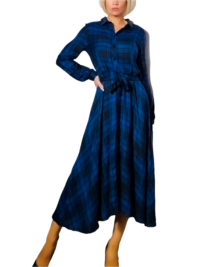 Please Vestido Camisero a Cuadros