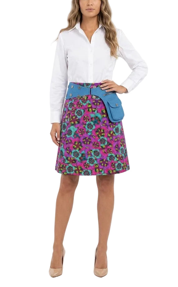 Custo Barcelona Falda Floral Psicodélica