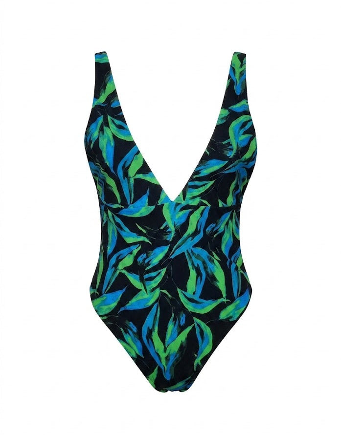 Etam Bañador una pieza Hojas Tropicales
