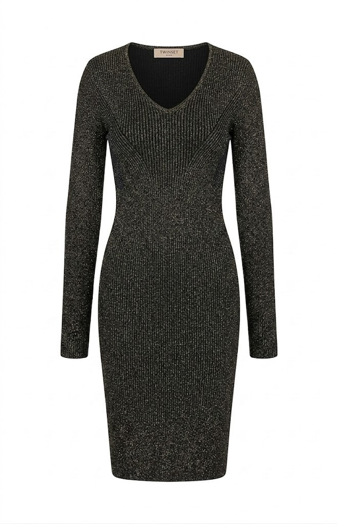 TWINSET Milano Vestido de Punto Metálico
