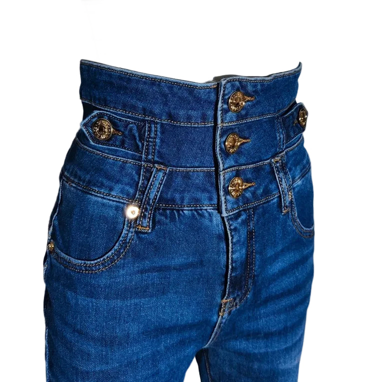 Denny Rose Jeans Flare de Tiro Alto