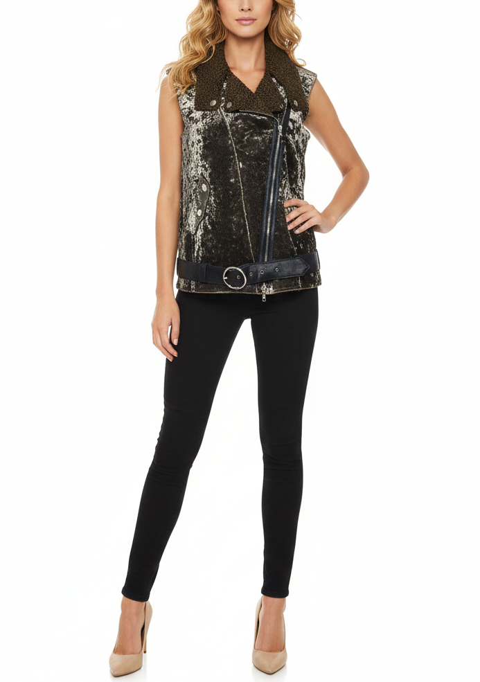 Fracomina Chaleco Terciopelo