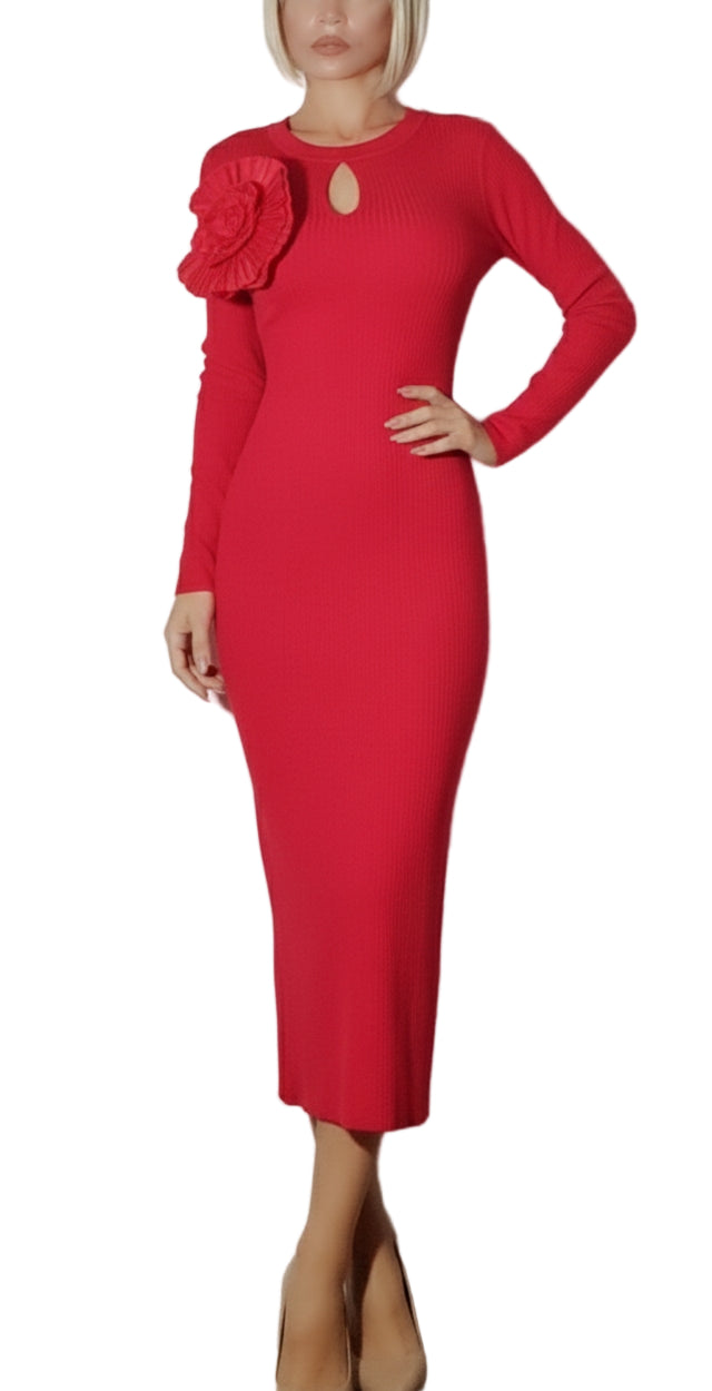 TWINSET Actitude Vestido con Flor 3D