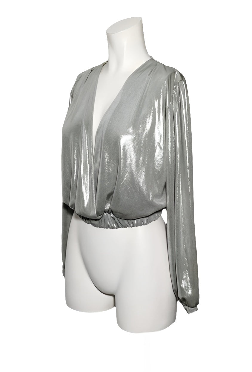 Miss Miss Blusa Metálica Drapeada