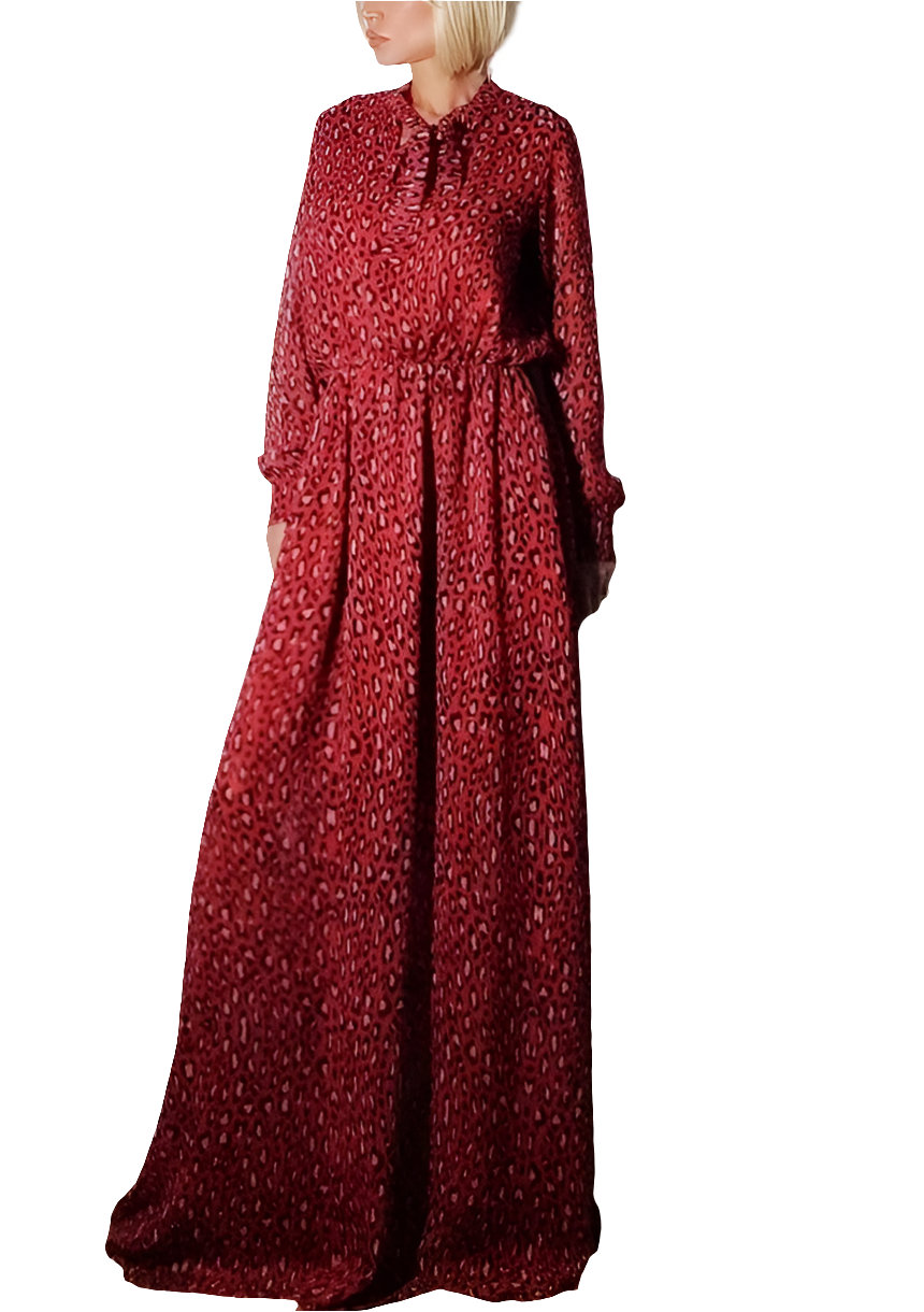 Animagemela Vestido Maxi Leopard Print