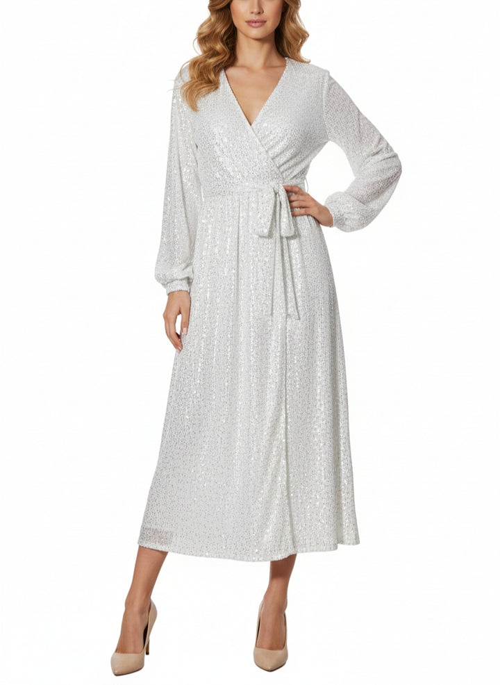 NA-KD Vestido Wrap Sequin Dress