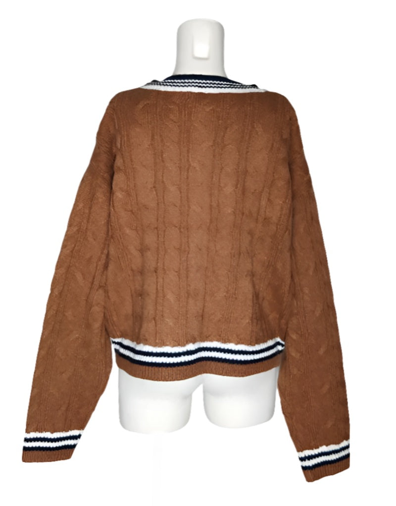 Cardigan Guess Marrón Trenzas