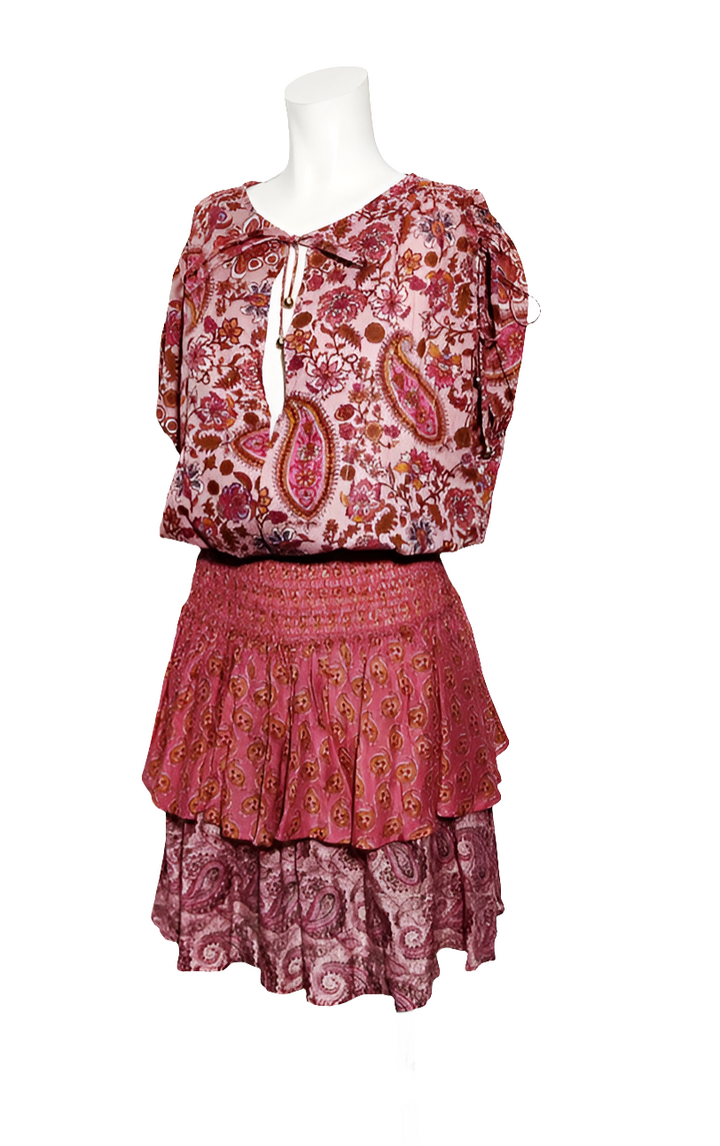 TwinSet Vestido Bohemio Seda y Algodón