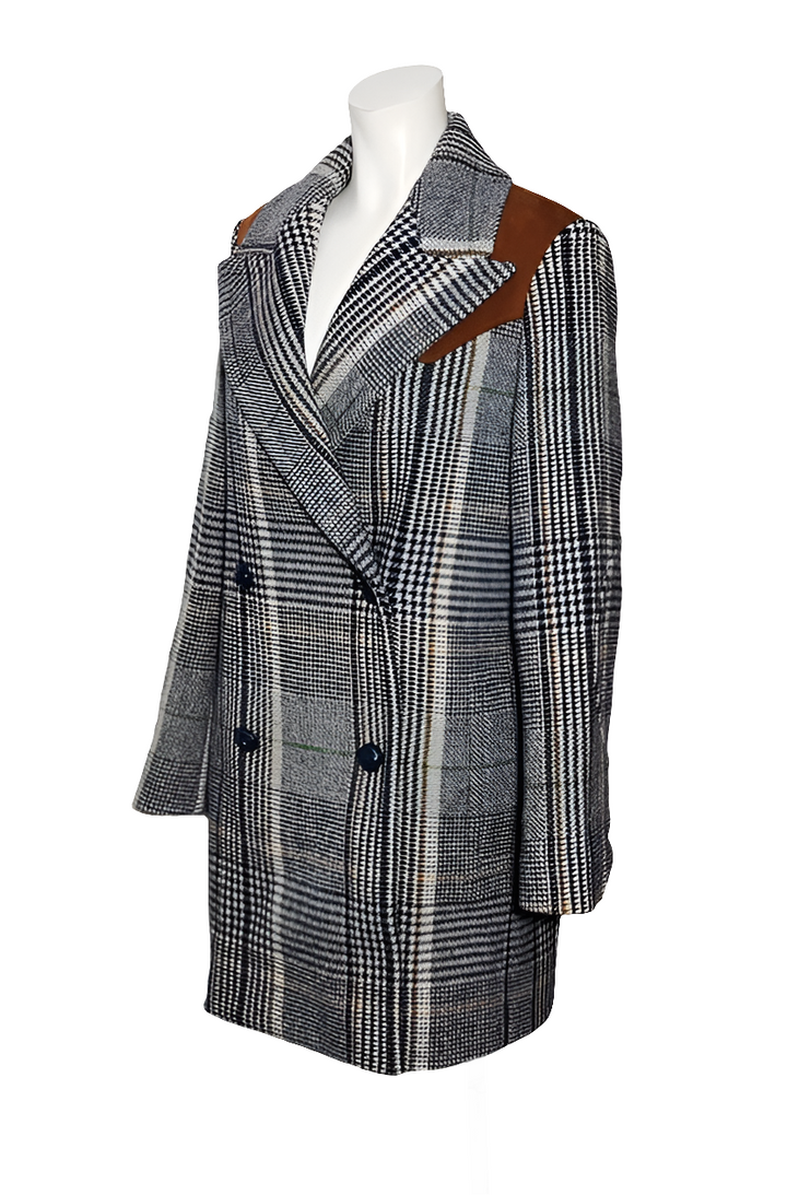 Zadig & Voltaire Abrigo Motty Carreaux Lana