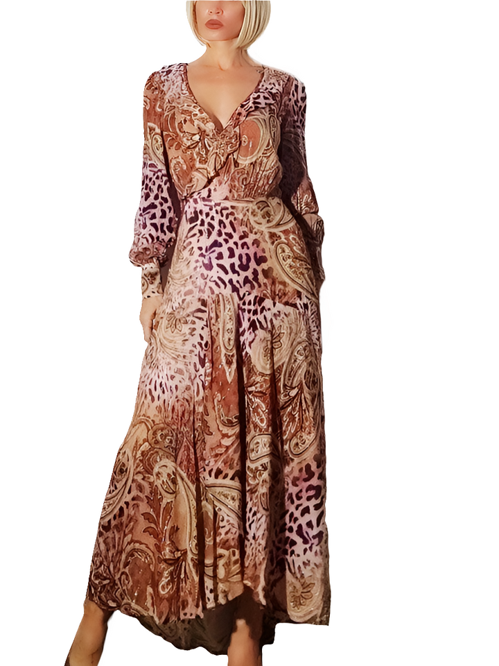 Guess Vestido Largo Animalier