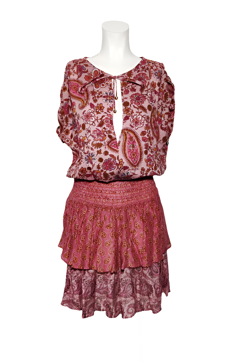 TwinSet Vestido Bohemio Seda y Algodón