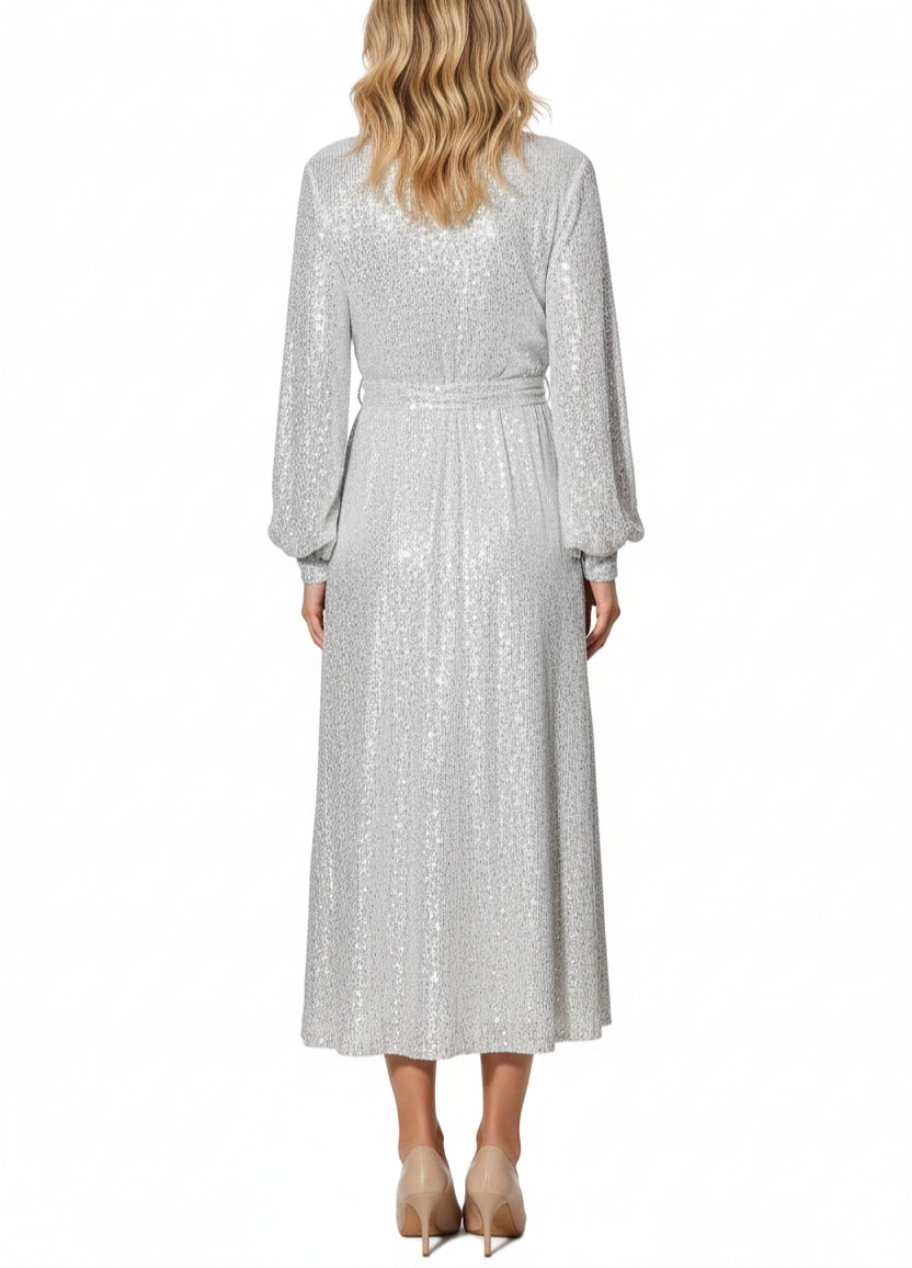 NA-KD Vestido Wrap Sequin Dress
