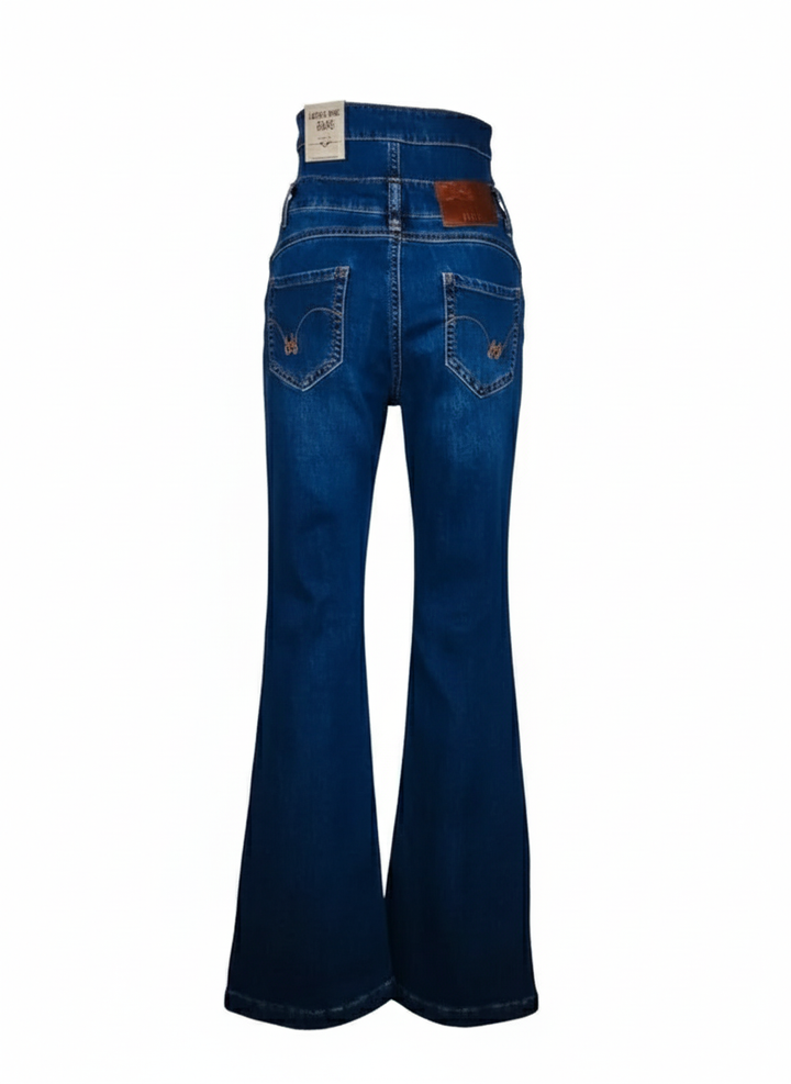 Denny Rose Jeans Flare de Tiro Alto