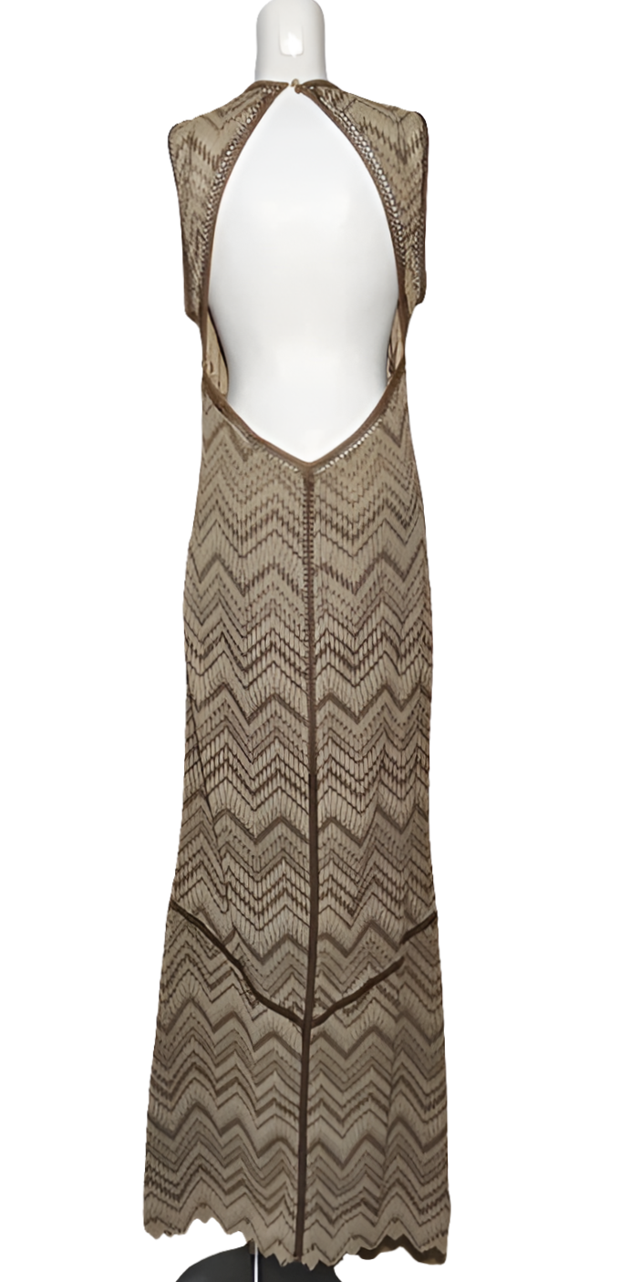 Guess Vestido Encaje y Estampado Zigzag