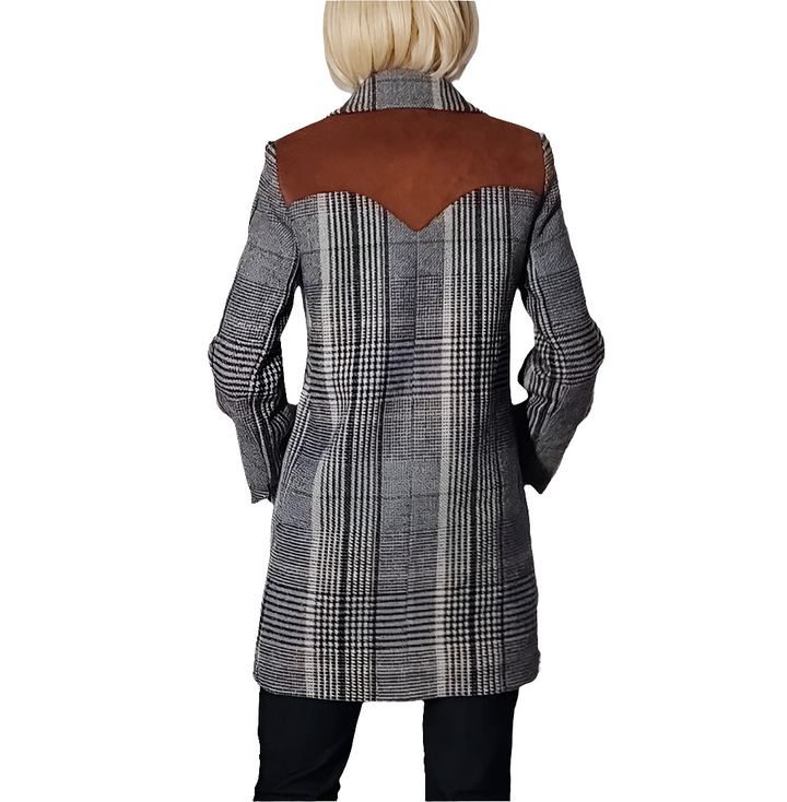 Zadig & Voltaire Abrigo Motty Carreaux Lana