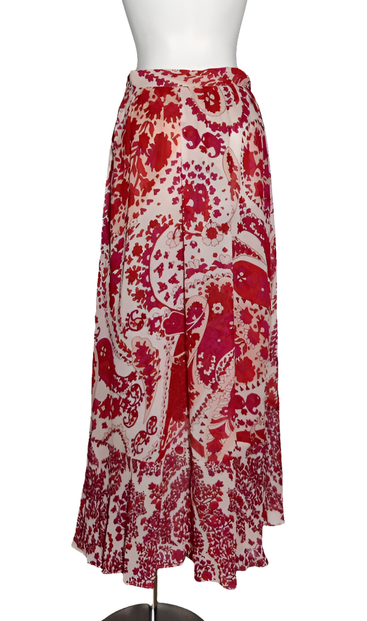 TWINSET Falda Asimétrica Floral en Crepé