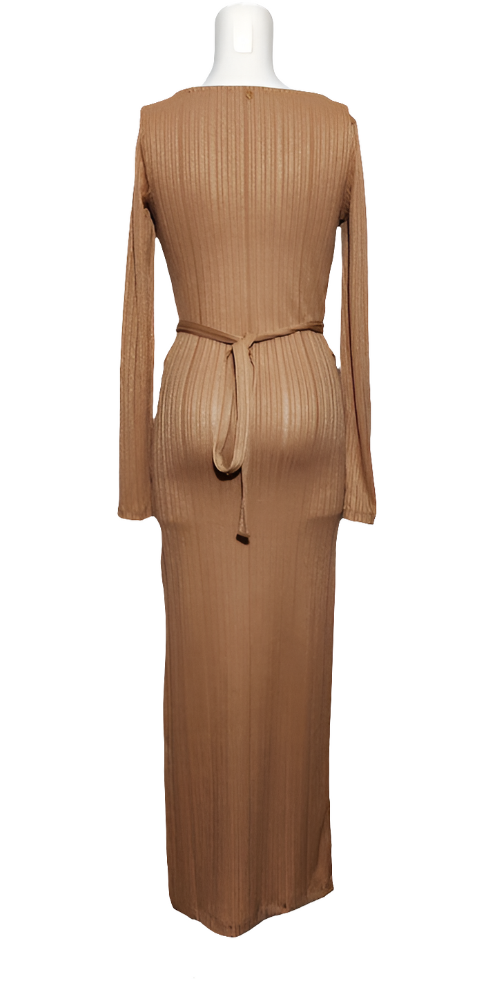 Guess Vestido Beige Acanalado