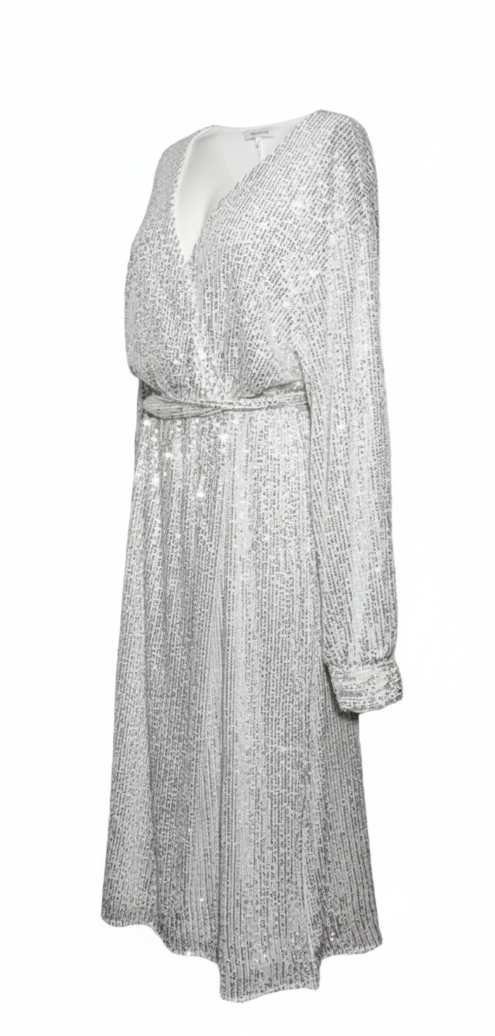NA-KD Vestido Wrap Sequin Dress