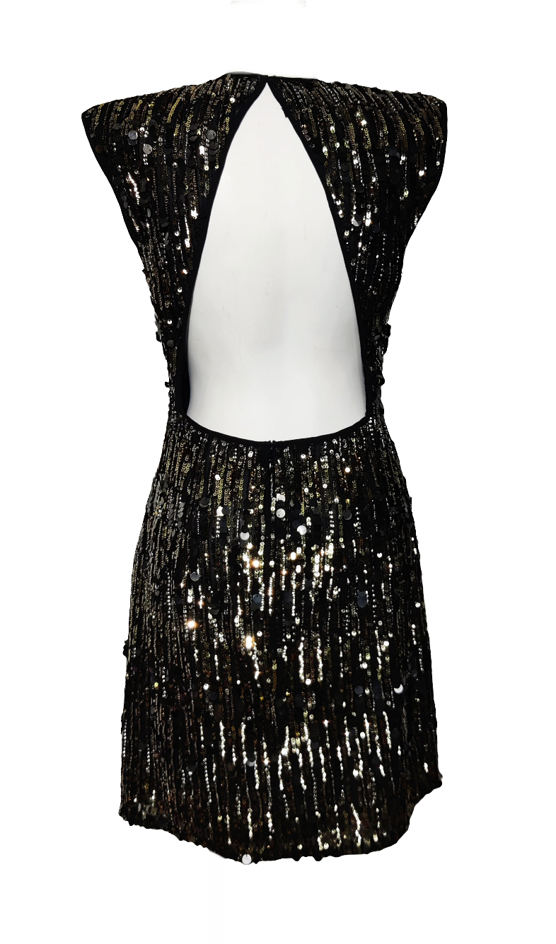 Pinko Vestido Ceñido con Lentejuelas