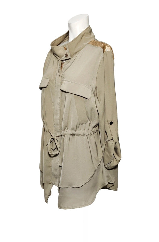 Fracomina Parka Estilo Militar Chic