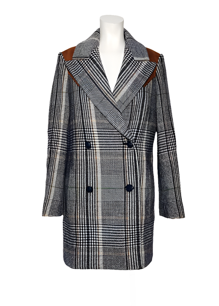 Zadig & Voltaire Abrigo Motty Carreaux Lana