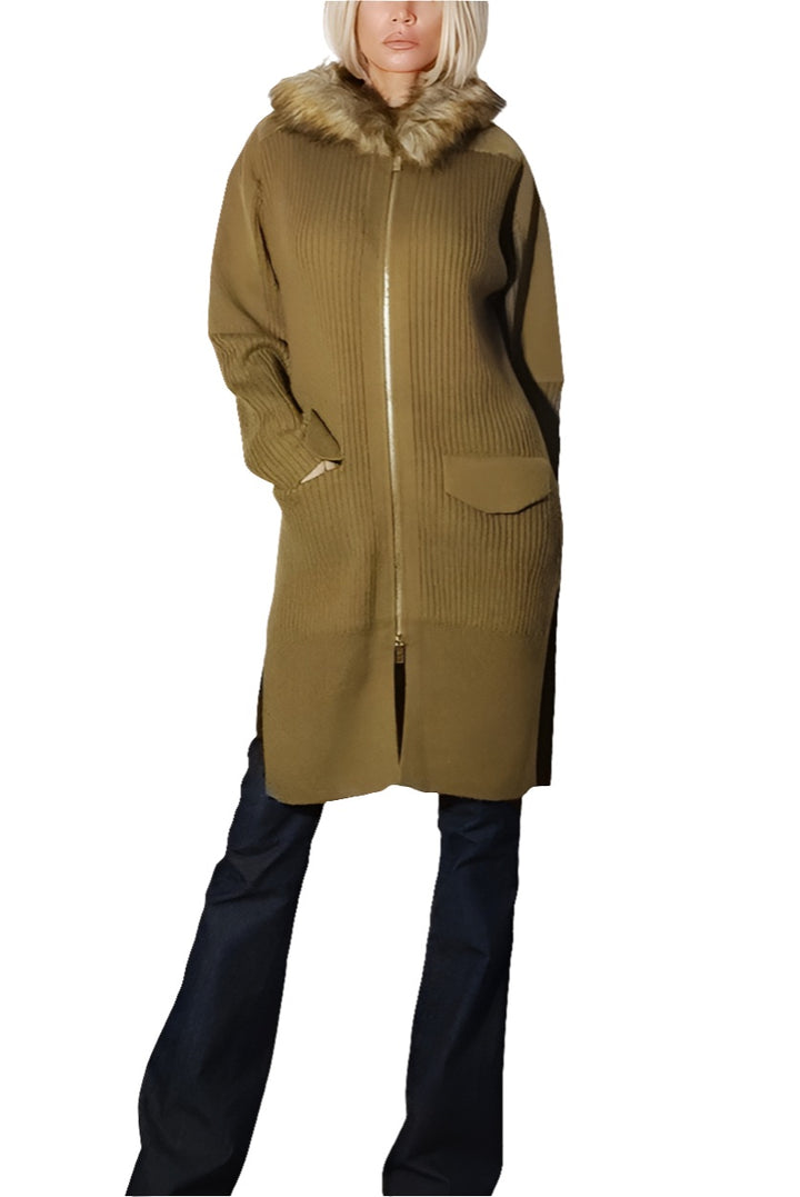 Fracomina Cardigan Militar Largo