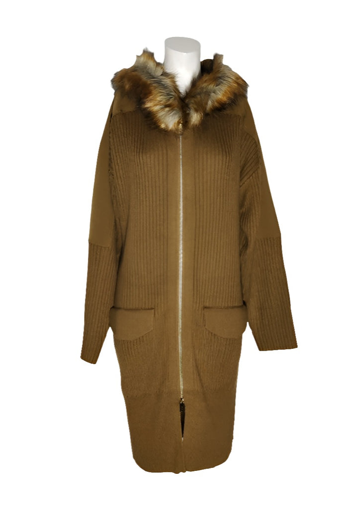 Fracomina Cardigan Militar Largo