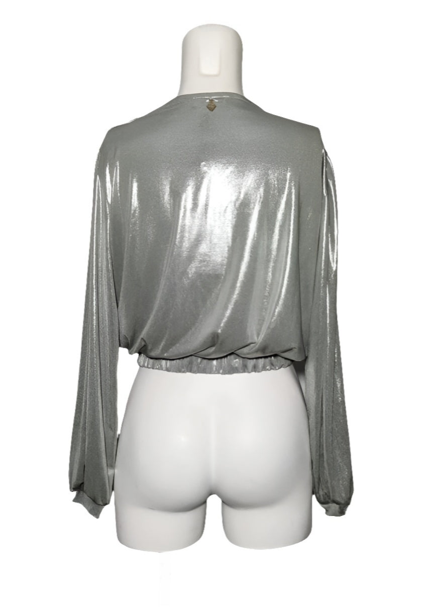 Miss Miss Blusa Metálica Drapeada