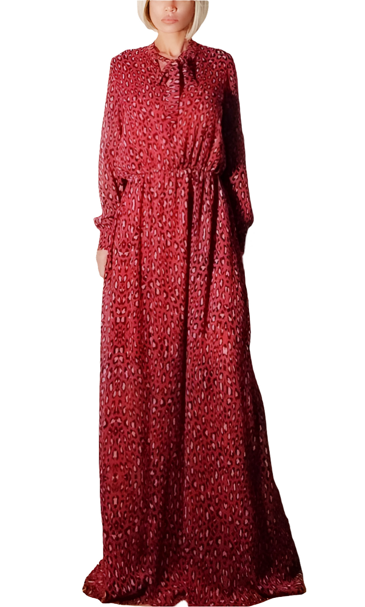 Animagemela Vestido Maxi Leopard Print