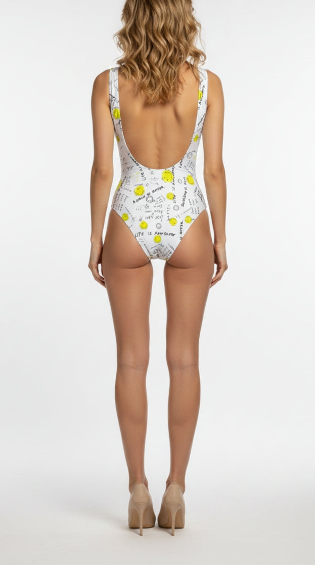 Desigual  Bañador Blanco Smiley