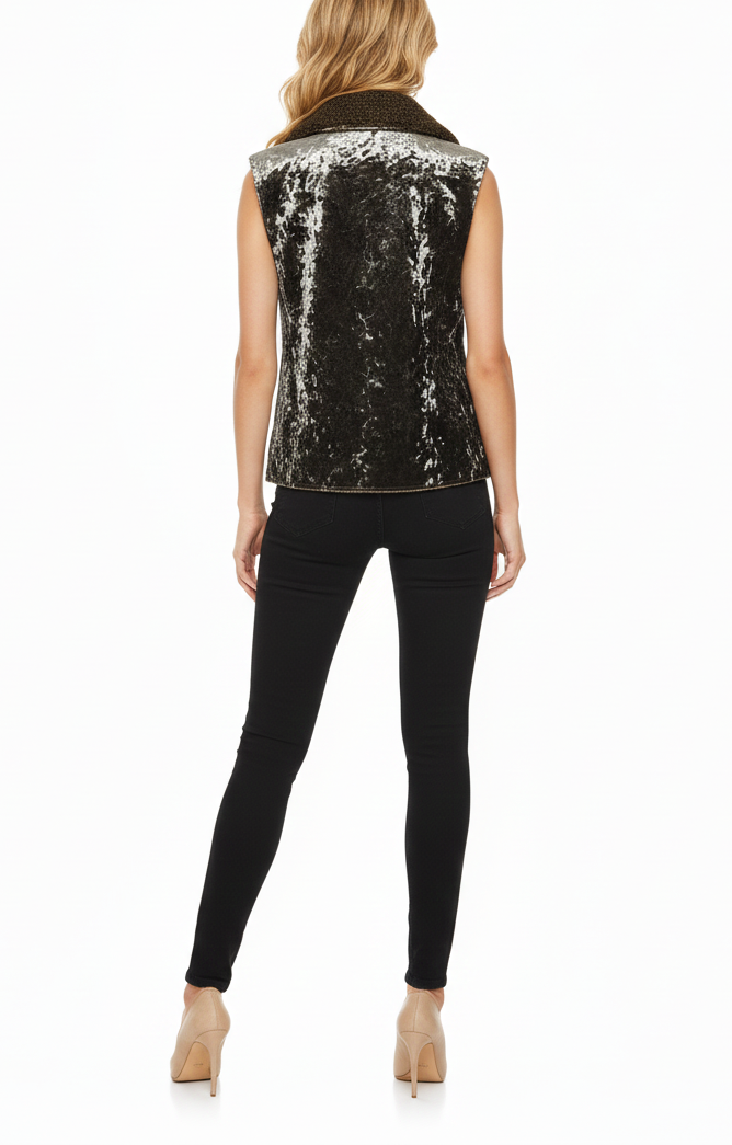 Fracomina Chaleco Terciopelo