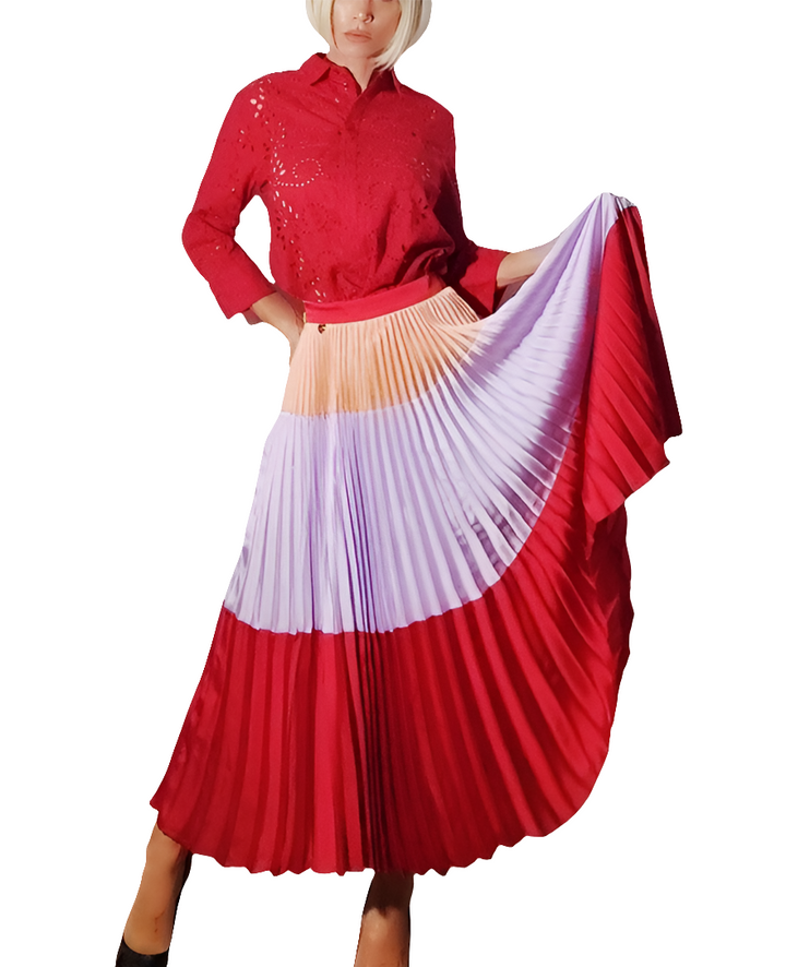 Twin Set Falda Plisada Multicolor