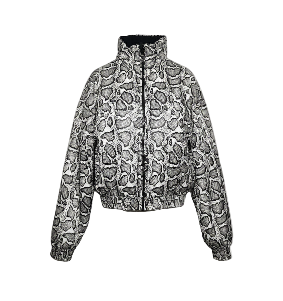 Calvin Klein Jeans  Chaqueta Reversible Snake Print / Negro (Cropped)