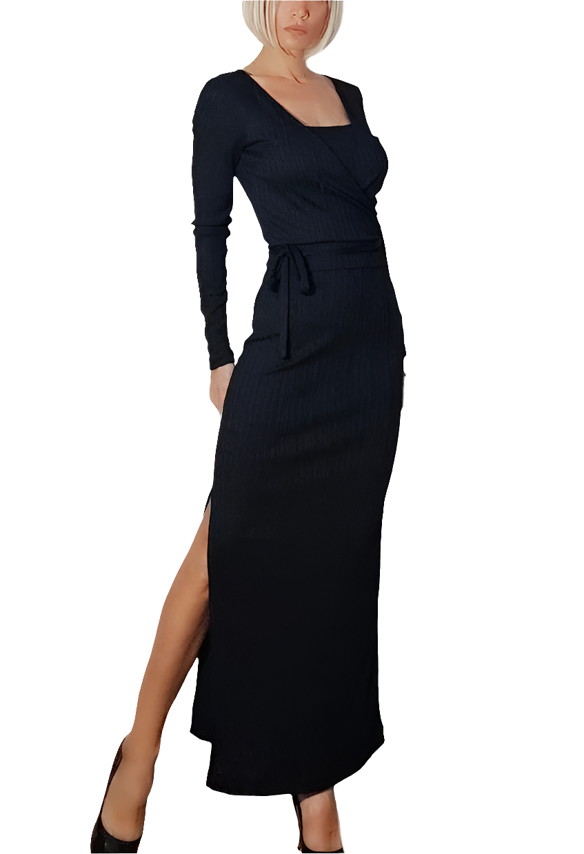 Guess Vestido Largo Acanalado