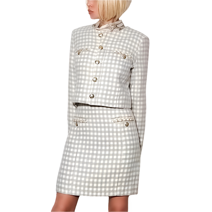 Guess Traje Tweed Gris