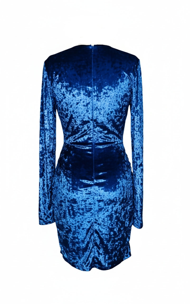 Guess Vestido de Terciopelo Azul