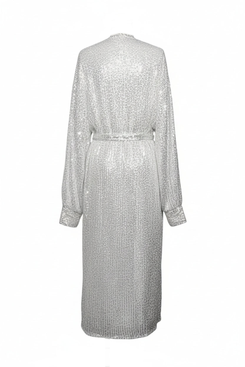 NA-KD Vestido Wrap Sequin Dress