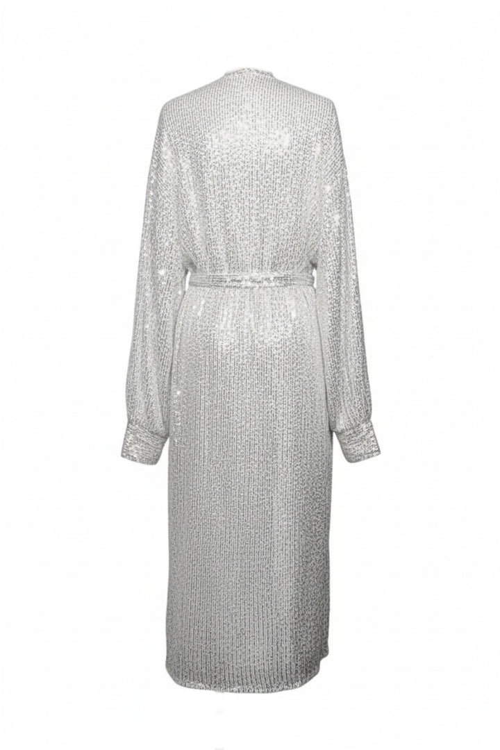 NA-KD Vestido Wrap Sequin Dress