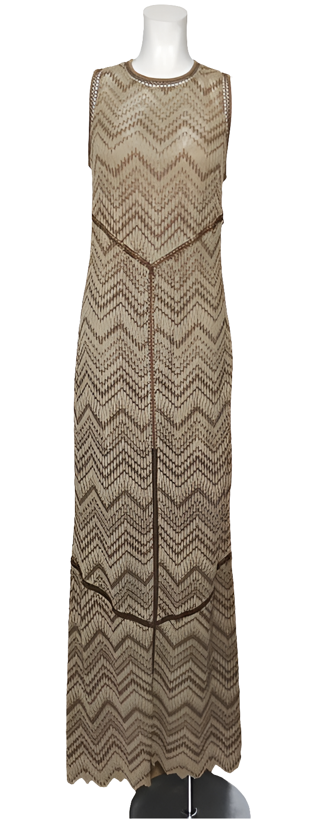 Guess Vestido Encaje y Estampado Zigzag