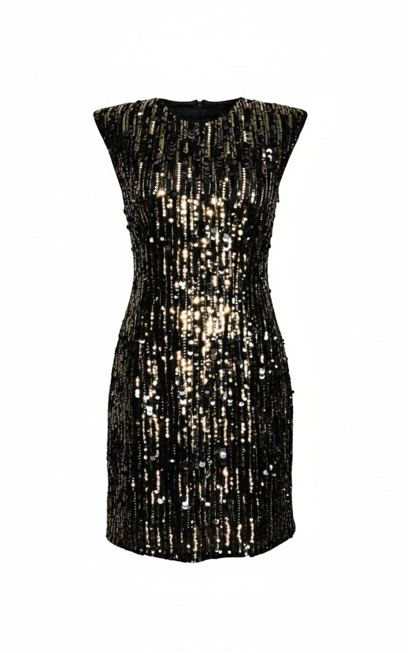 Pinko Vestido Ceñido con Lentejuelas