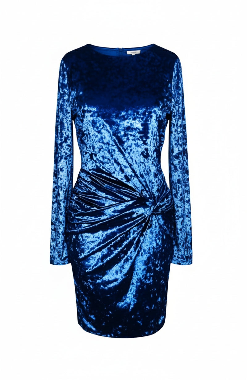 Guess Vestido de Terciopelo Azul