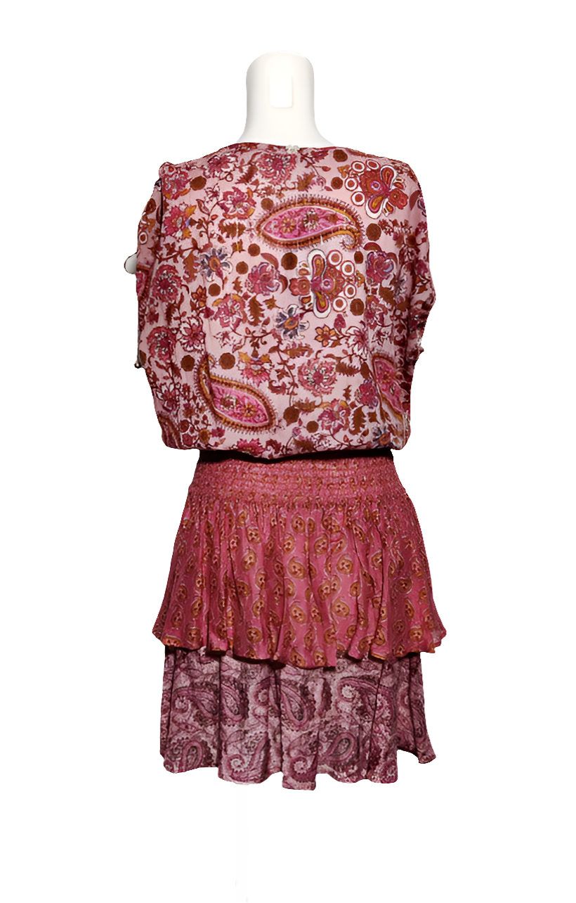 TwinSet Vestido Bohemio Seda y Algodón