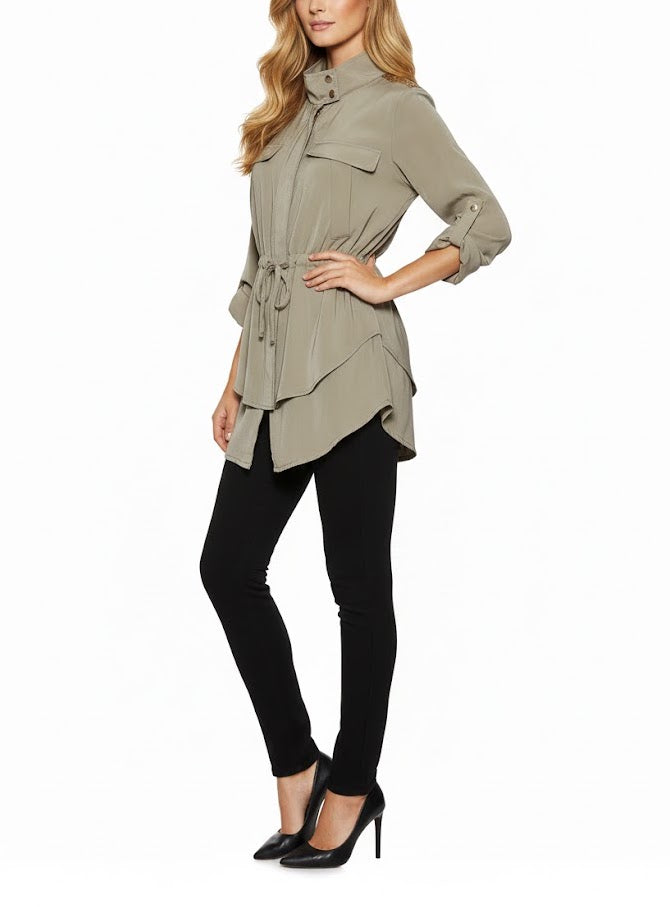 Fracomina Parka Estilo Militar Chic