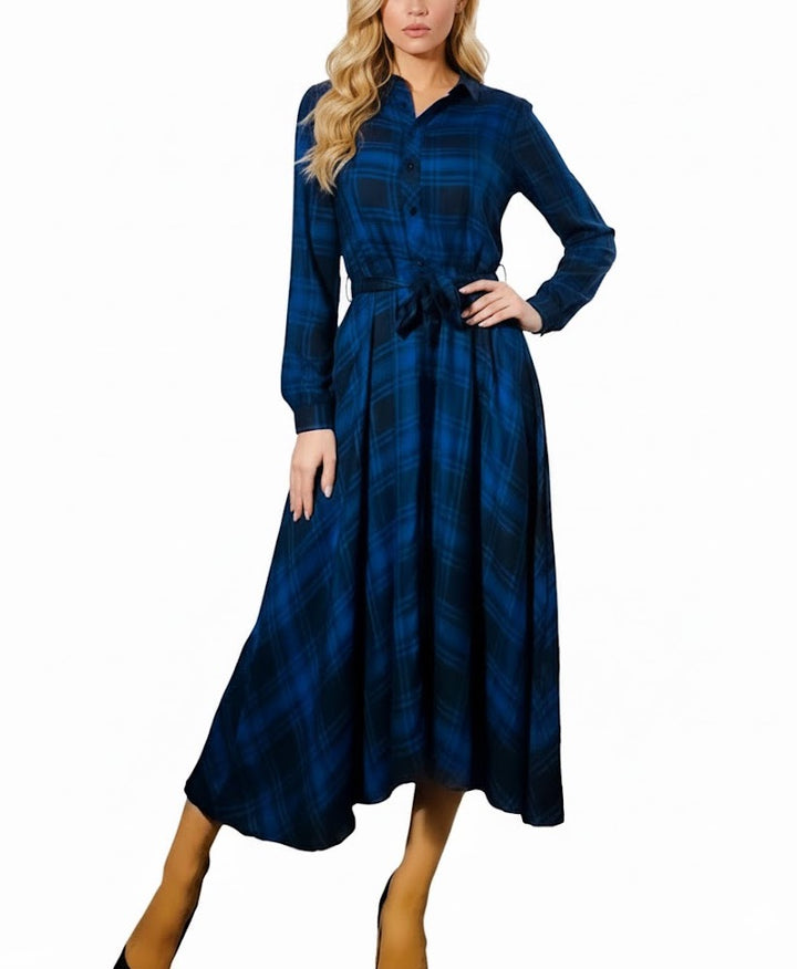 Please Vestido Camisero a Cuadros