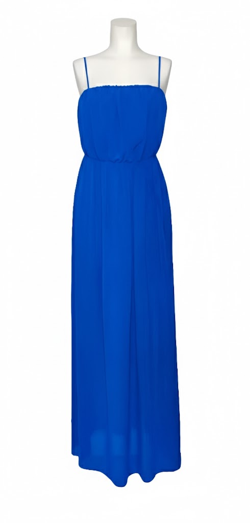 SuitBlanco Vestido Largo Azul
