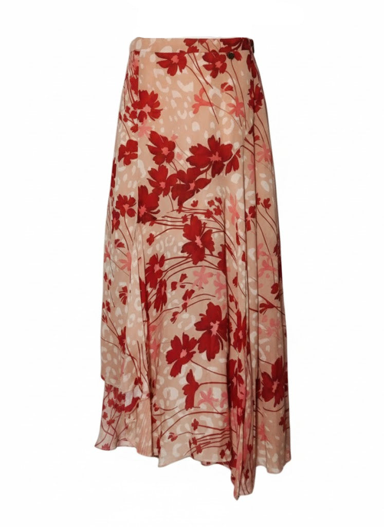 TwinSet  Falda Asimétrica Floral
